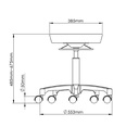 WINBEX COMFORTLINE SURGEON STOOL BLACK WITH 65MM HEAVY DUTY CASTORS 00-0029-08 DU100