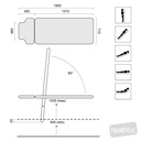 HEALTHTEC TILT TABLE (710 WIDE) - SINGLE SECTION W/CASTORS & SINGLE FOOTPLATE