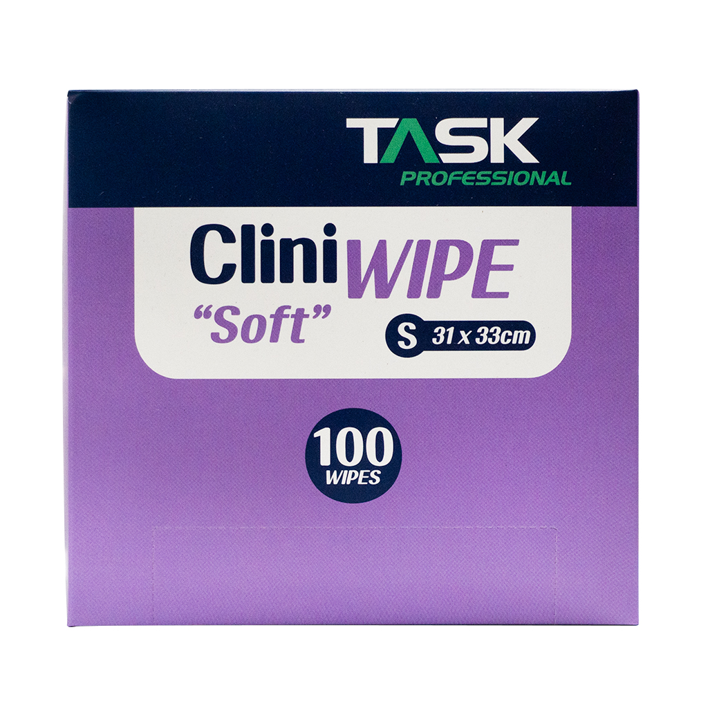 TASK PROFESSIONAL CLINI WIPES SOFT 31 x 33 CM - BOX OF 100