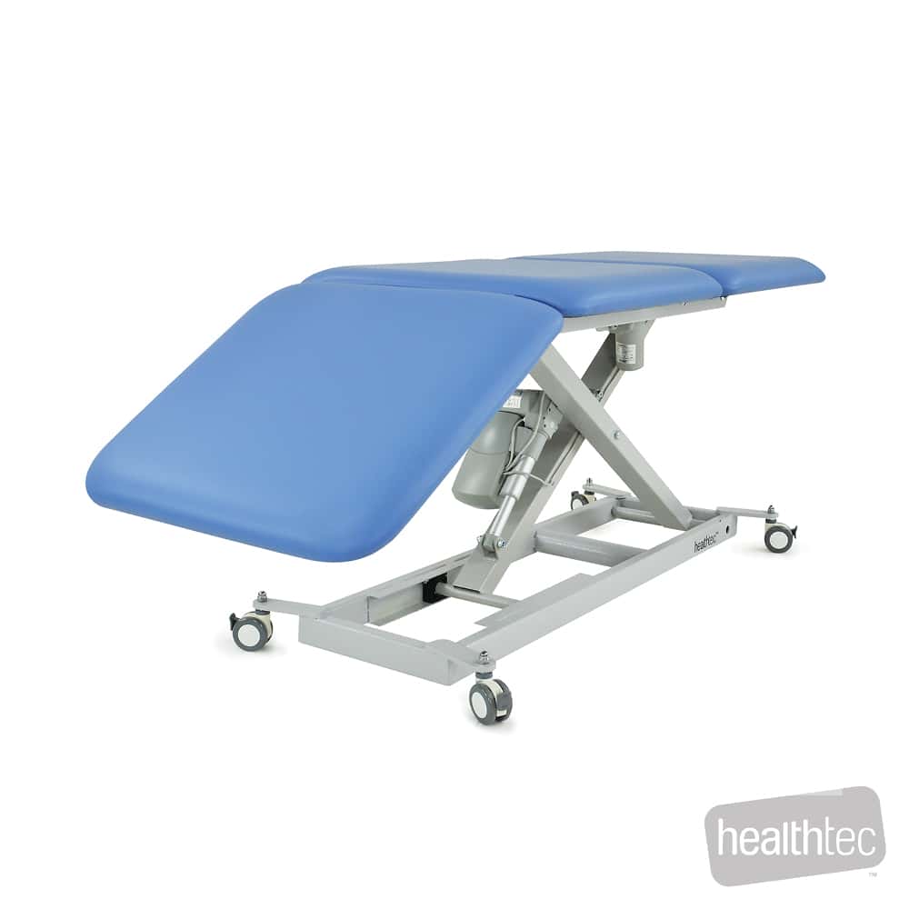 HEALTHTEC LYNX GP3 EXAMINATION COUCH/TABLE 3 SECTION  710MM WIDE, 250 SWL - ALL ELECTRIC