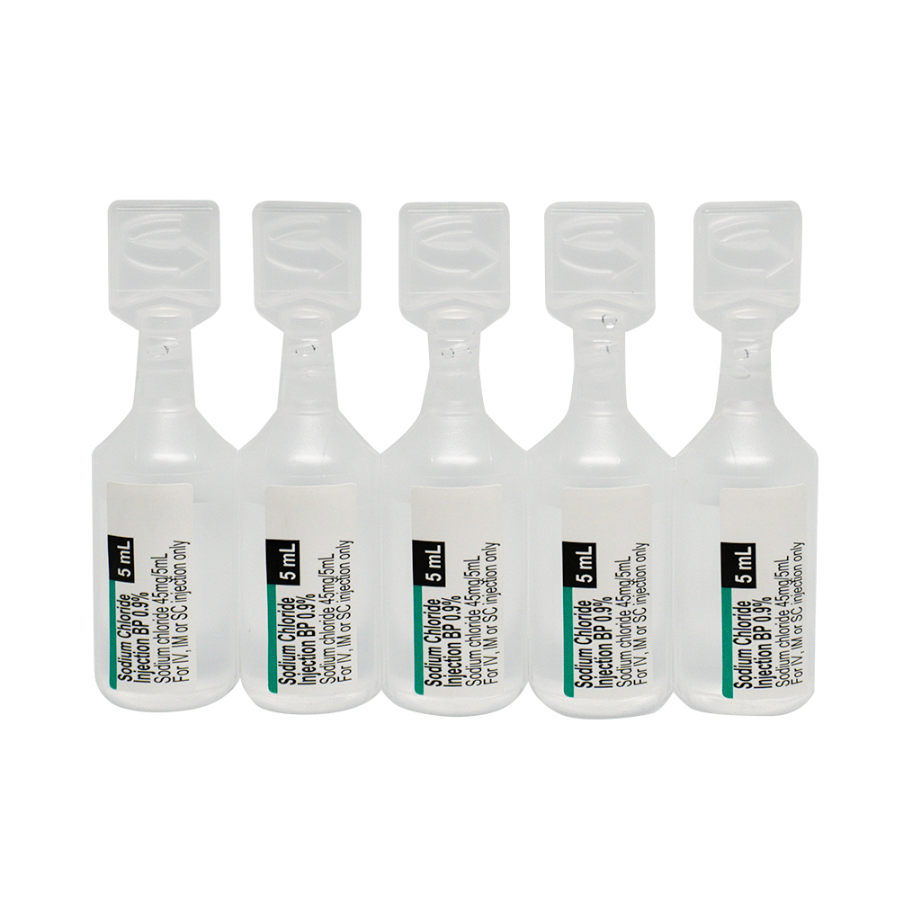 PFIZER SODIUM CHLORIDE 0.9% 5ML INJ - 50