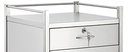 STAINLESS STEEL TROLLEY 4 DRAWER WITH LOCK - 50(W)X50(D)X90(H)CM