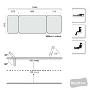 LYNX ULTRASOUND EXAMINATION TABLE (610wide) 3 SECTION 1 MOTOR