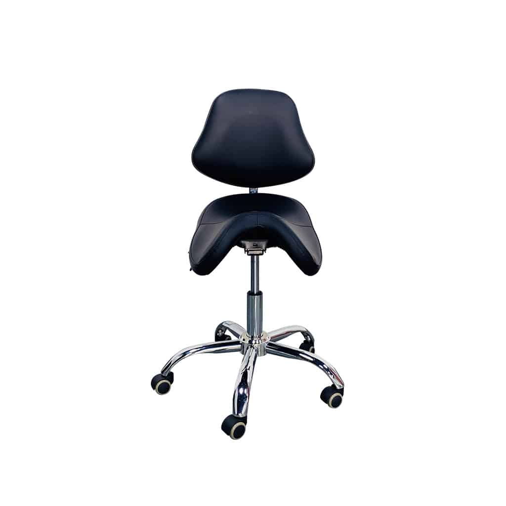 TASK MEDICAL CHAIR WITH BACK - BLACK