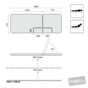 HEALTHTEC LYNX CARDIOLOGY TABLE (M) – BACKREST & BODY SECTION CUTOUTS – ALL ELECTRIC