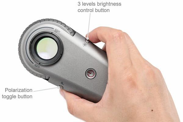 Illuco IDS 1100 Dermatoscope Kit 3 Includes Leather Pouch, 8mm Contact Plate & Universal Smartphone Clamp