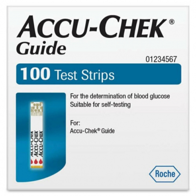 ACCU CHEK GUIDE TEST STRIPS - 100 (07453744020)