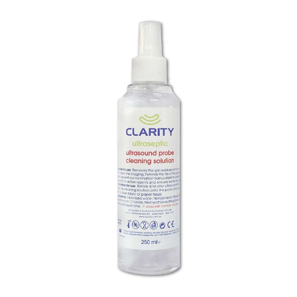 CLARITY ULTRASEPTIC PROBE CLEANING SOLUTION 250ml - EXPIRY 11/08/2024