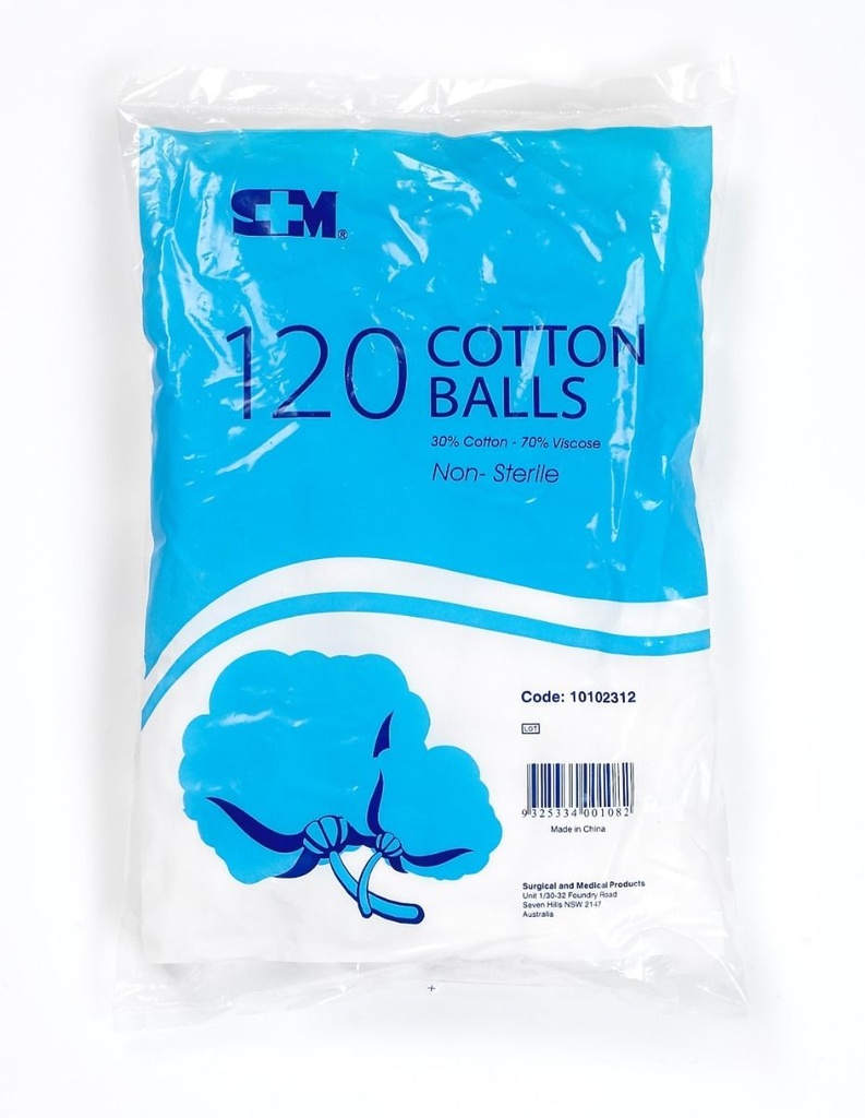 COTTON WOOL BALLS (0.6G/BALL) - 120