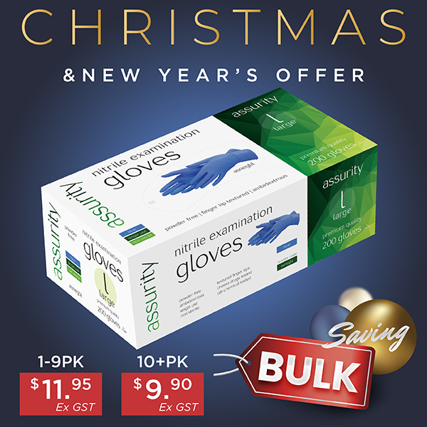 ASSURITY NITRILE EXAM GLOVE POWDER FREE LARGE - 200