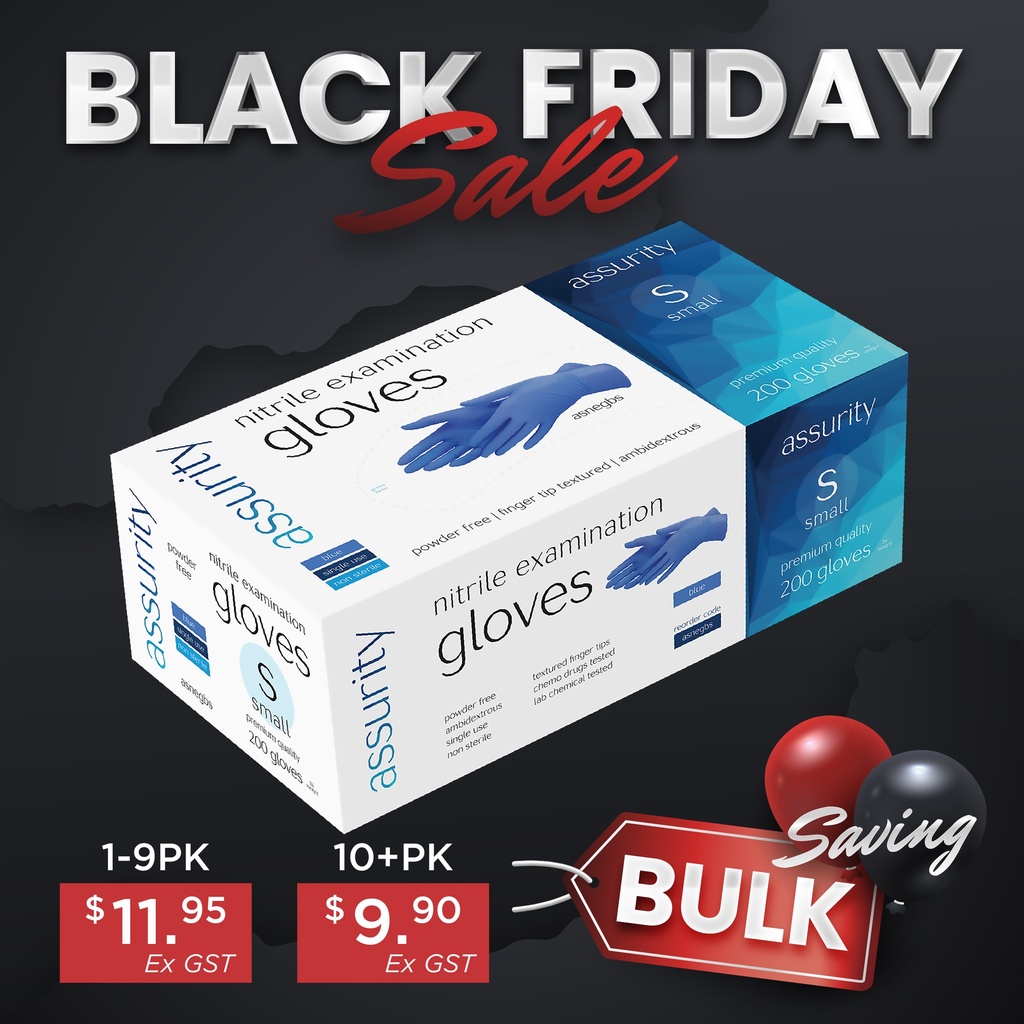 ASSURITY NITRILE EXAM GLOVE POWDER FREE SMALL - 200