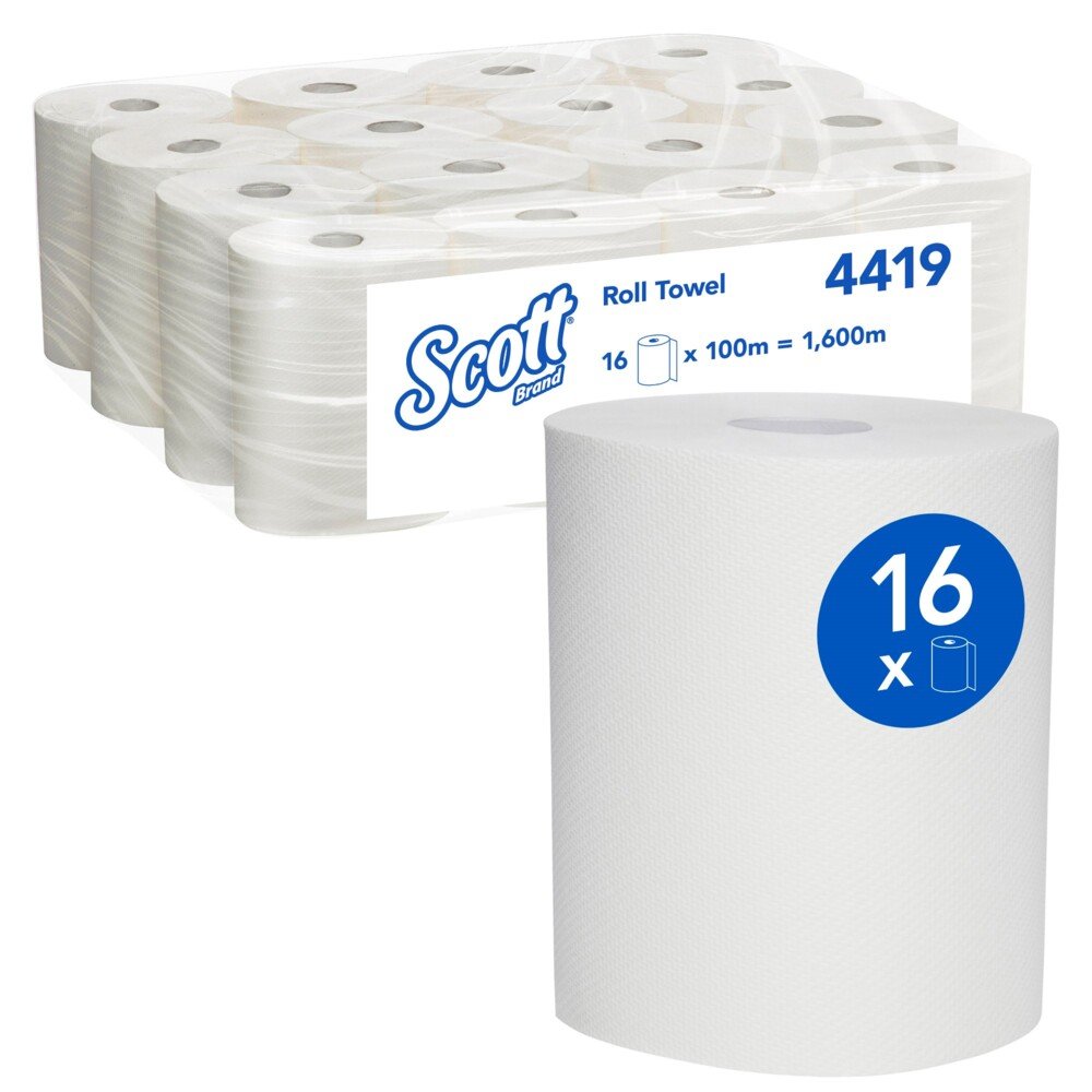 KIMBERLY-CLARK SCOTT TOWEL ROLL 19 CM X 100 M  - 16 (4419C)