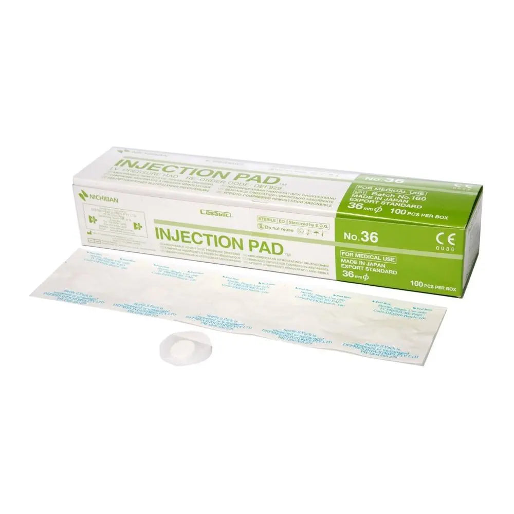 NICHIBAN IV PRESSURE PAD 36mm, 16mm Pads (DEF929) Box - 100