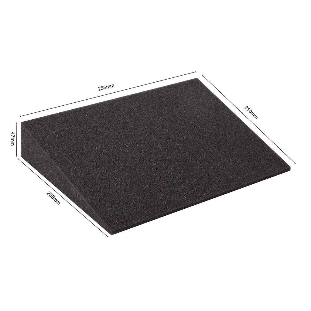 DISCONTINUED - 15 DEGREE FOAM WEDGE POSITIONING PAD 255X205X55 MM