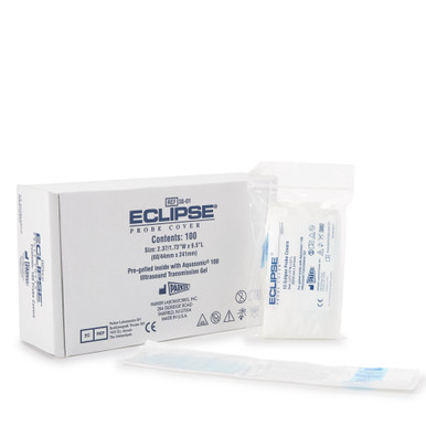 ECLIPSE PROBE COVERS LATEX FREE 2.37/1.73" W X 9.5" L(60MM/44MMX241MM) (38-01) - BOX OF 100