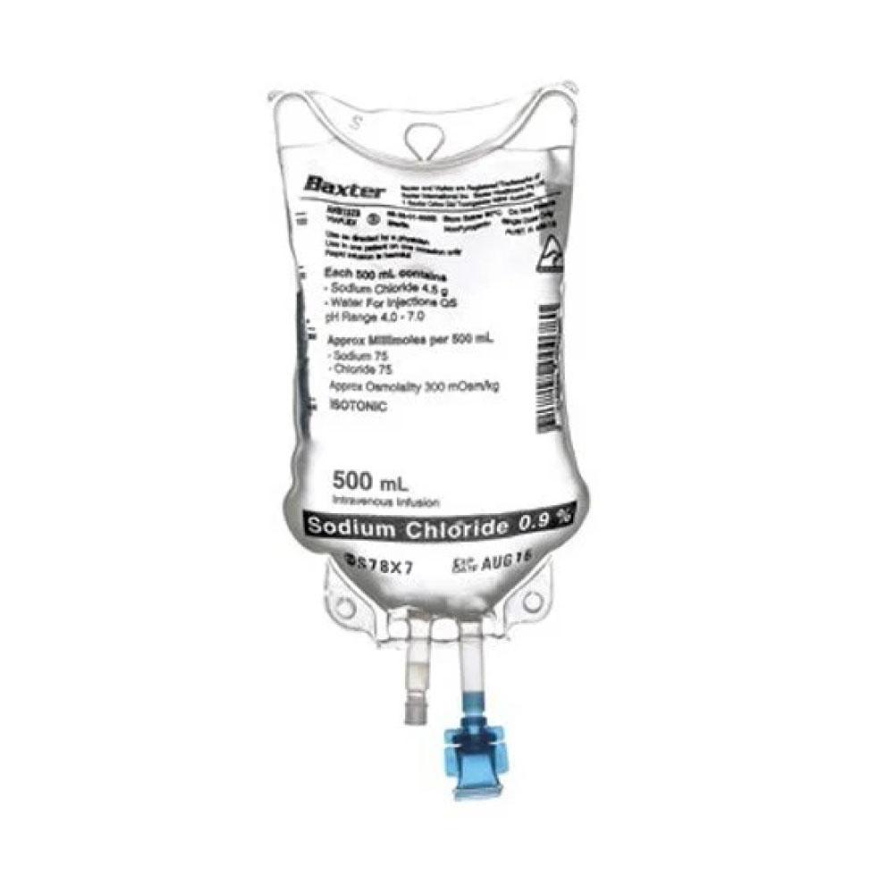 SODIUM CHLORIDE 0.9% INTRAVENOUS INFUSION 500ml (AHB1323)