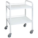 TASK POWDER COATED UTILITY TROLLEY 2 SHELVES NO DRAWER