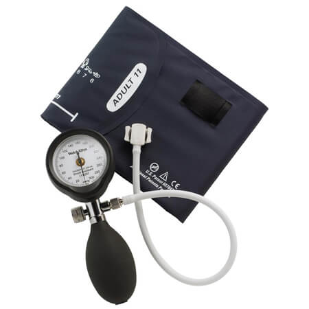 WELCH ALLYN DURASHOCK DS54 ANEROID SPHYGMOMANOMETER WITH ADULT CUFF IN CASE DS-5401-189 EACH