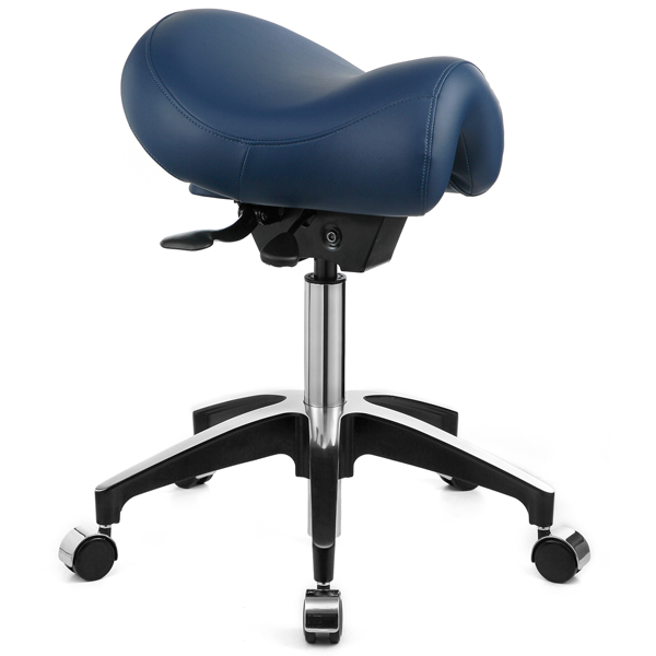 WINBEX ASCOT STANDARD SADDLE SEAT STOOL WITHOUT BACK - NAVY BLUE 00-5105S-02 DU300A  + HALYARD WIPES