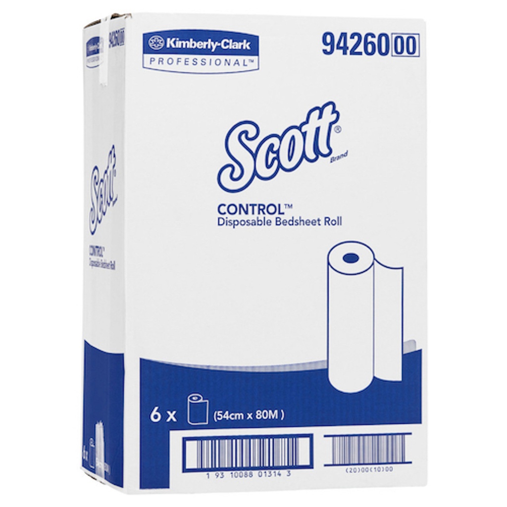 SCOTT CONTROL DISPOSABLE BEDSHEET ROLL 80 METERS - Carton of 6