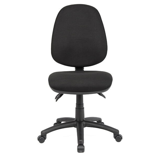 OFFICE CHAIR FABRIC, BLACK, HIGH BACK, 3 LEVER, 135KG RATING YS08 EACH