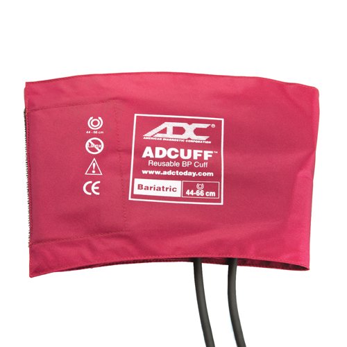 ADC ADCUFF BARIATRIC CUFF & BLADDER WITH ONE TUBE, BURGUNDY, LF 44-66CMS EACH