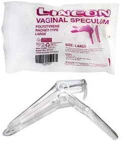 LINCON VAGINAL SPECULUM, DUCKBILL, RATCHET ACTION, RECYCLABLE PLASTIC, STERILE, CLEAR, LARGE - Box of 20 (SPECRL)