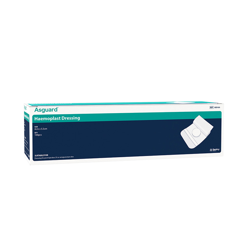 ASGUARD FLEX PLUS HAEMOPLAST WOUND DRESSING 4cm x 5.5cm - Box of 100 (ISD100)