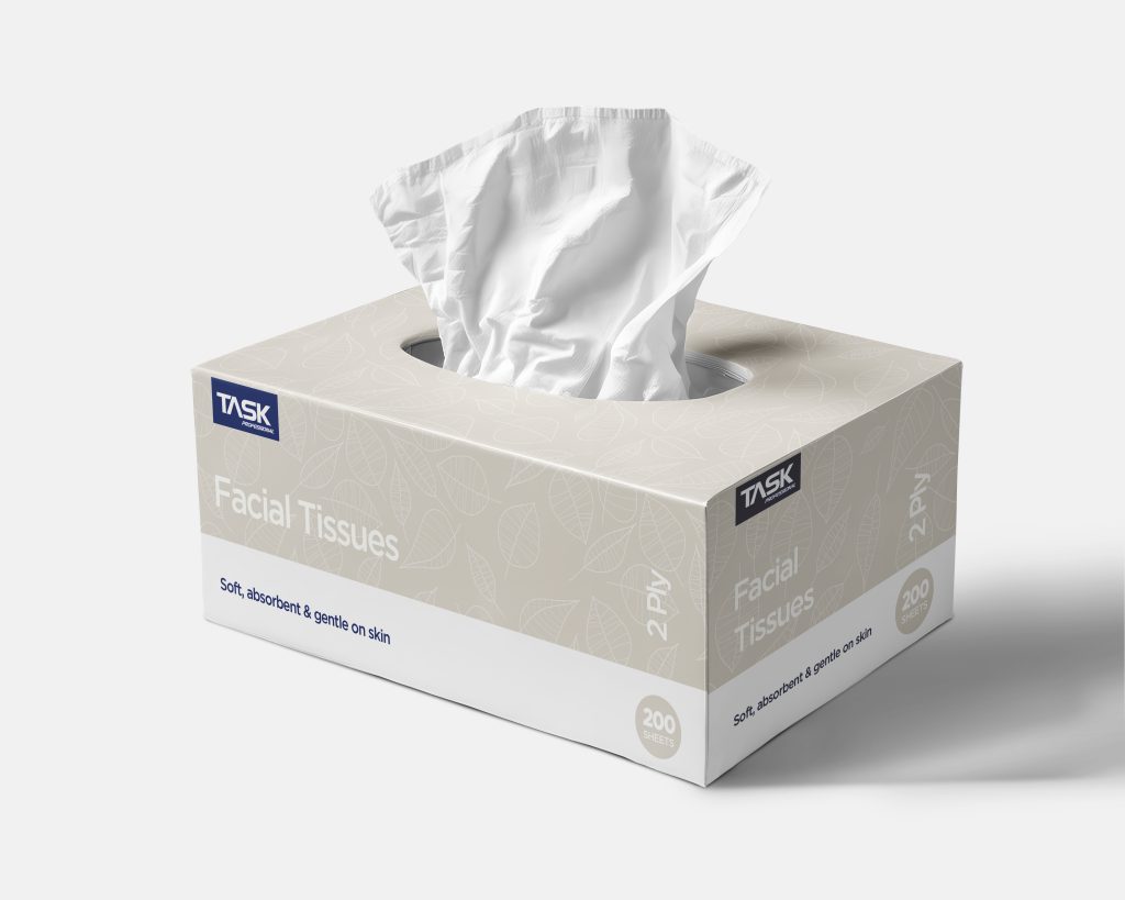 TASK PROFESSIONAL FACIAL TISSUES - Carton of 30