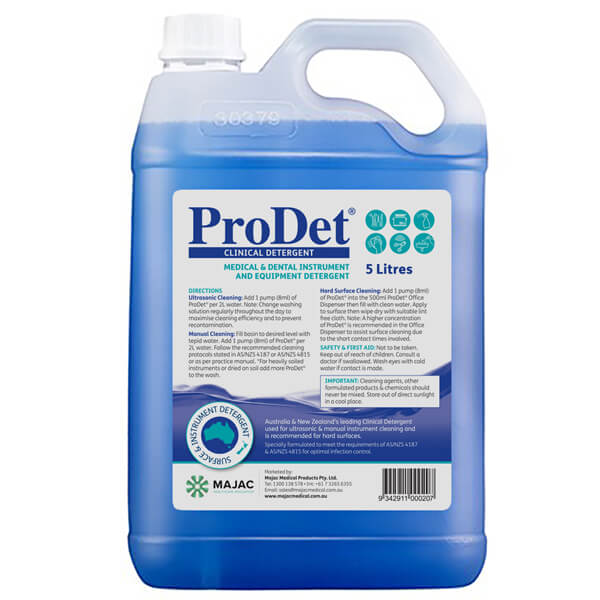PRODET CLINICAL DETERGENT, MEDICAL & DENTAL INSTRUMENT & EQUIPMENT DETERGENT 5 LITRE PD5