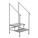 TWO STEP STOOL WITH DUAL HAND-RAIL