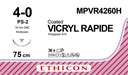 VICRYL RAPIDE SUTURES UNDYED 75CM 4-0 PS-2 19MM - 36 (MPVR4260H)