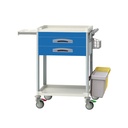 TASK MEDICAL TREATMENT TROLLEY 2 DRAWER BLUE DRAWERS 70X48X90CM