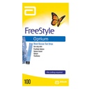 MEDISENSE FREESTYLE OPTIUM GLUCOSE TEST STRIP 99884.80 PACK-100 AUST R 25125