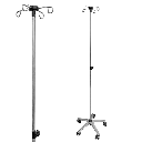 TASK MEDICAL IV/DRIP STAND STAINLESS STEEL 4 HOOKS