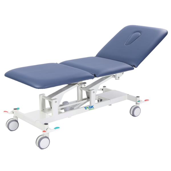 Task Medical Premium Hi-Lo Examination Couch 3 Section 1 Motor Navy Blue (CY-C108E)