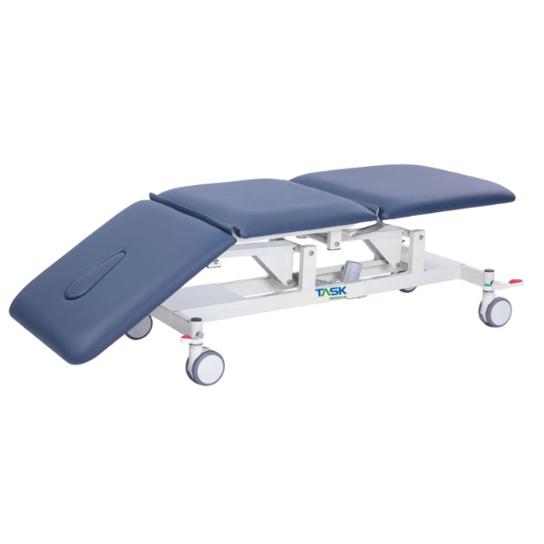 Task Medical Premium Hi-Lo Examination Couch 3 Section 1 Motor Navy Blue (CY-C108E)