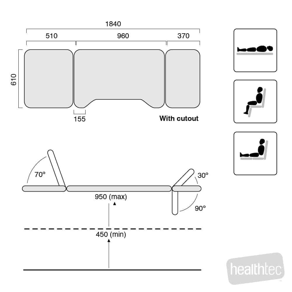 LynX Ultrasound Table with Cut Out