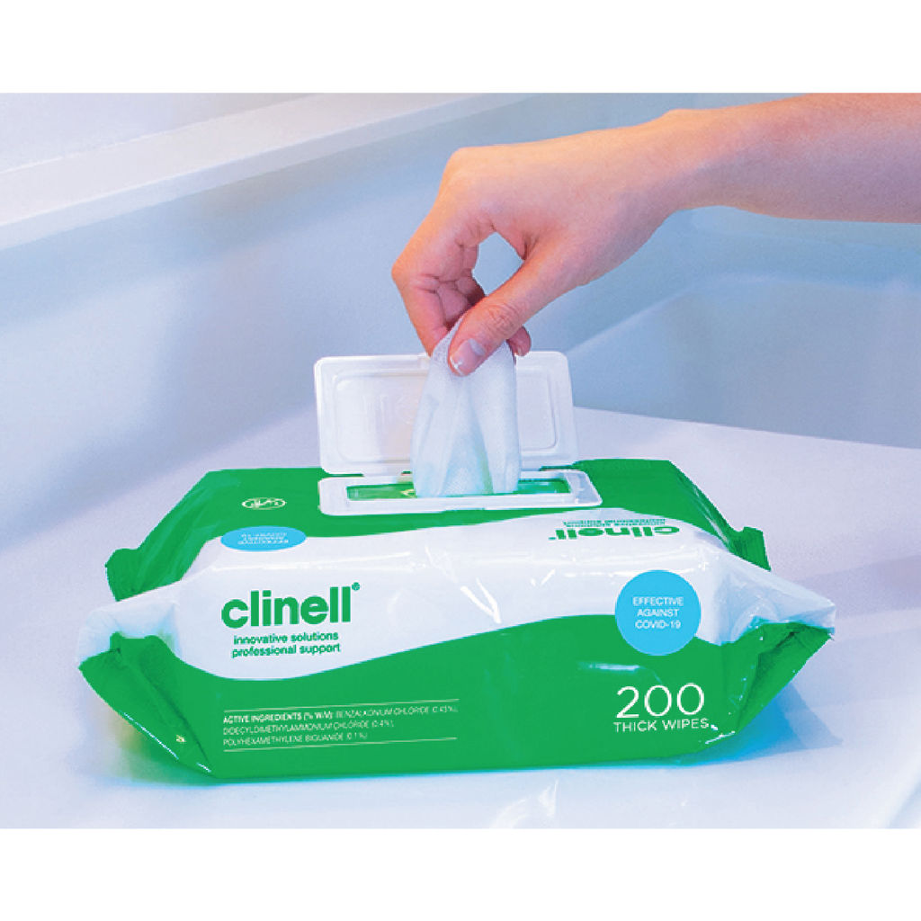 CLINELL UNIVERSAL DISINFECTANT WIPES SOFT PACK - 200 (CW200AUS)