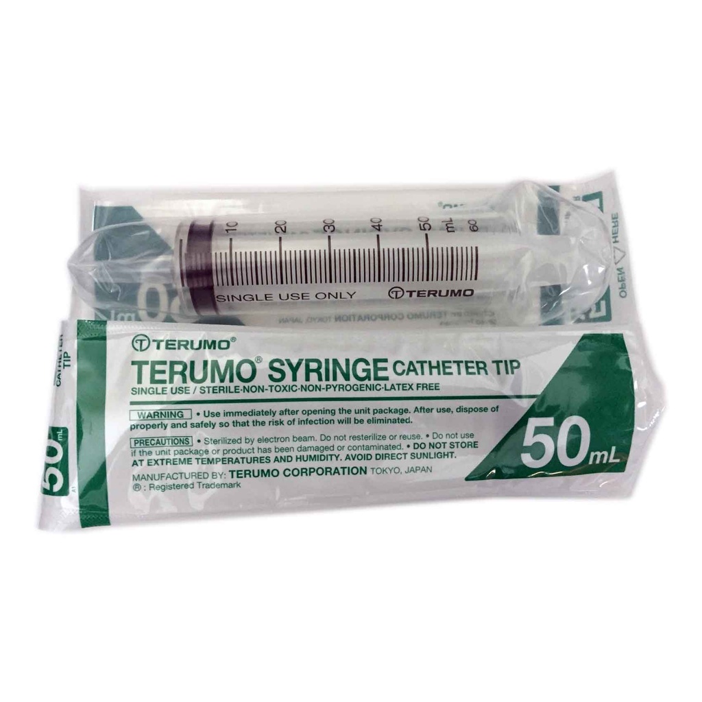 TERUMO SYRINGE 50ML CATHETER TIP - 20 (1SS+50CE)