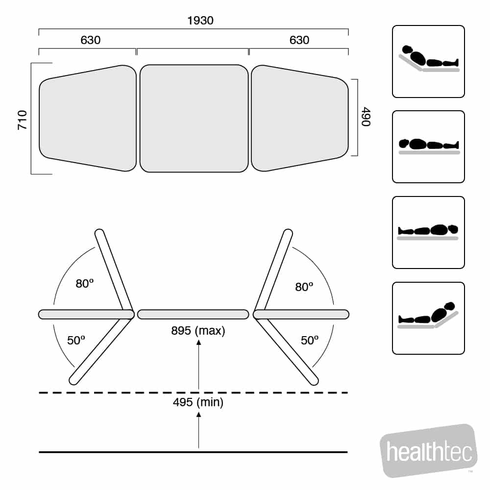 HEALTHTEC EVO UNIVERSAL EXAMINATION TABLE