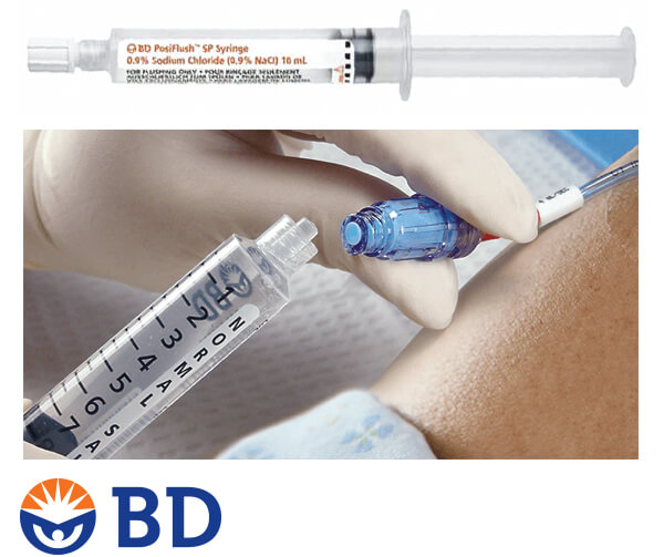 BD POSIFLUSH SYRINGE 10ML 0.9% SODIUM CHLORIDE - 30 (306575)