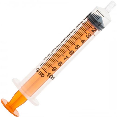 BD ORAL ENTERAL SYRINGE WITH CLEAR BARREL & UNIVIA CONNECTOR 10ML - 100