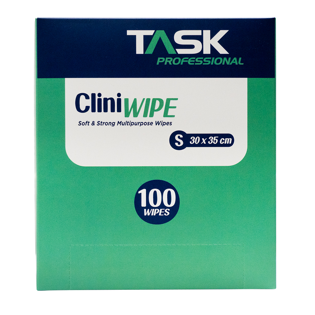 TASK PROFESSIONAL CLINI WIPES SMALL 30 x 35 CM - BOX OF 100