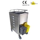 TASK MRI/MR SAFE TROLLEY 6 DRAWERS