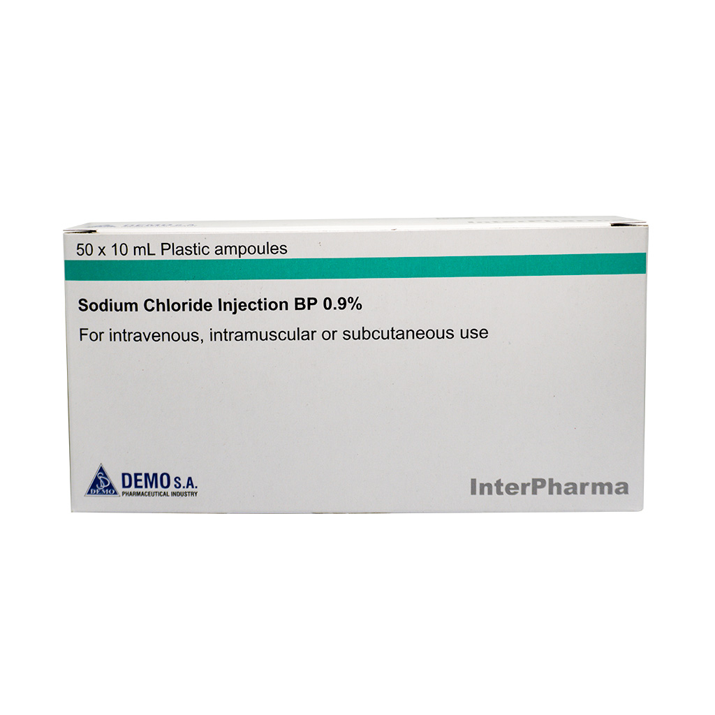 INTERPHARMA SODIUM CHLORIDE 0.9% 10ML INJ - BOX OF 50