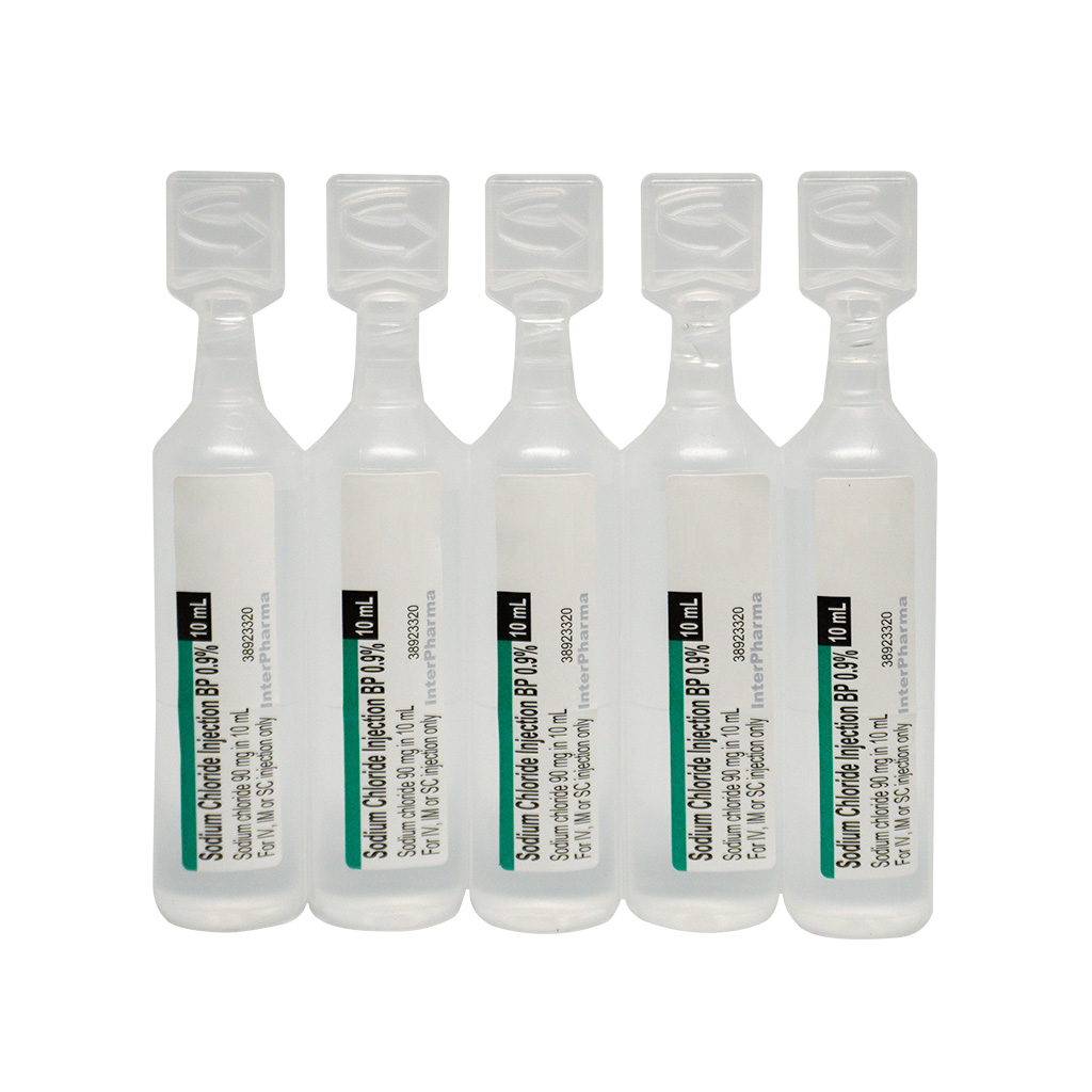 INTERPHARMA SODIUM CHLORIDE 0.9% 10ML INJ - BOX OF 50