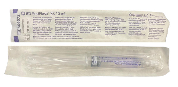 BD POSIFLUSH XS 10ML PRE-FILLED SALINE SYRINGE - 30 (306572)