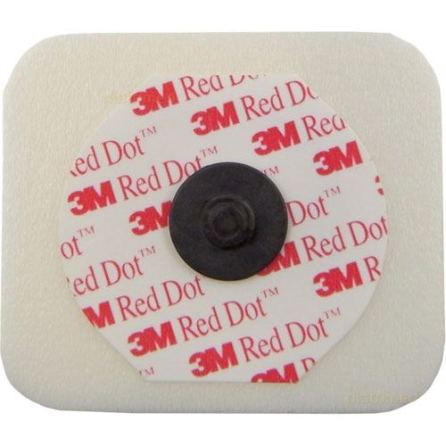 3M REDDOT NON-METALIC RADIOLUCENT MONITORING ECG ELECTRODE 1.60" x 1.36" WITH FOAM TAPE AND STICKY GEL 2570 - 50