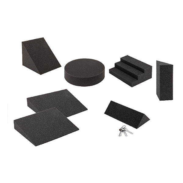 FOAM POSITIONING PAD SET, 2 x 15 deg wedges, 1x circle, 1 x 45 deg, 2 x small 45 deg, 1 x step